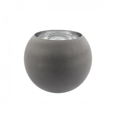 Gri Mat Yuvarlak Cam...